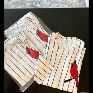 St Louis Cardinal’s pinstripe vintage style jerseys. Adult unisex XL.